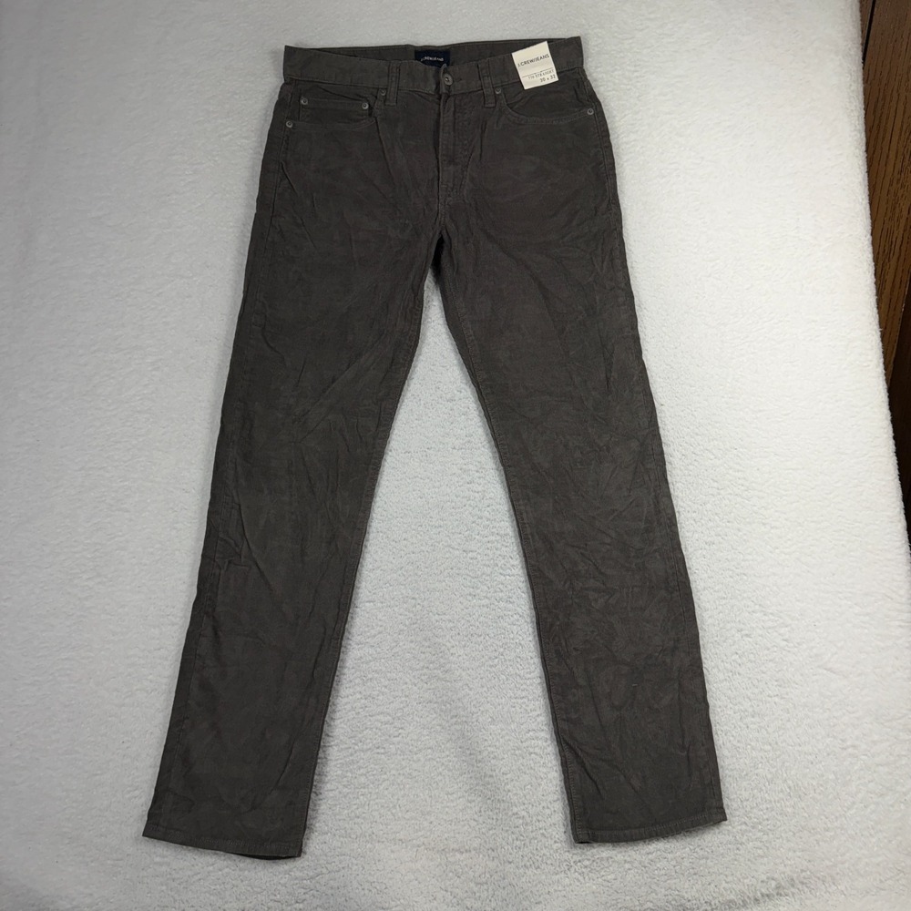 J Crew Pants Mens 30x32 (32x31) Gray Corduroy 770 Straight Chino NWT FLAW*
